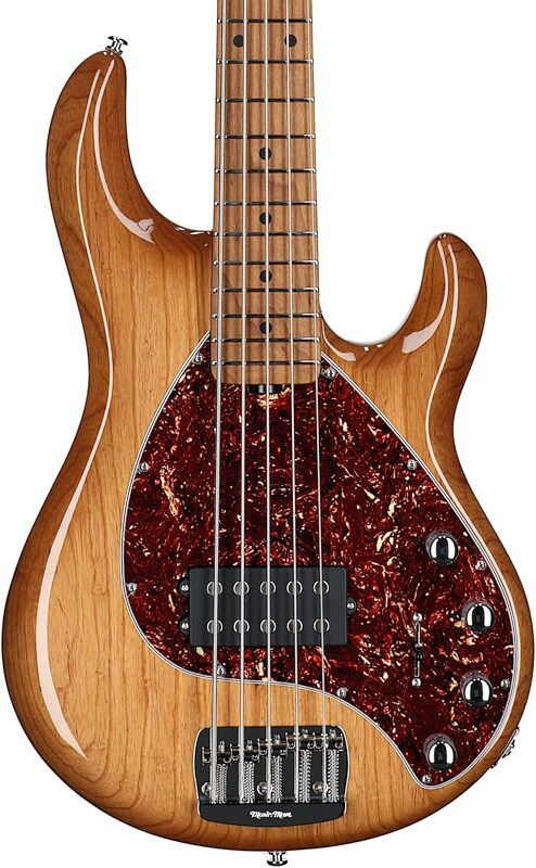Ernie Ball Music Man StingRay 5 Special Electric Bass, 5-String (with Case), Hot Honey, Serial Number F96811, Body Straight Front