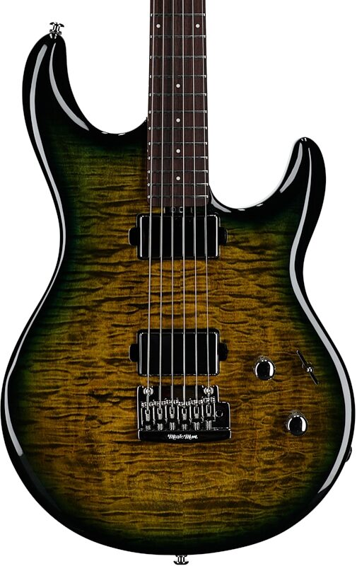 Ernie Ball Music Man Maple Top Luke 4 HH Electric Guitar (with Gig Bag), Gator Burst, Serial Number H05029, Body Straight Front
