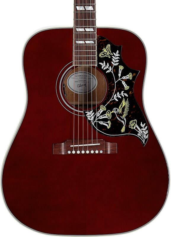 Gibson Limited Edition Hummingbird Standard Acoustic-Electric Guitar (with Case), Wine Red, Serial Number 23304087, Body Straight Front