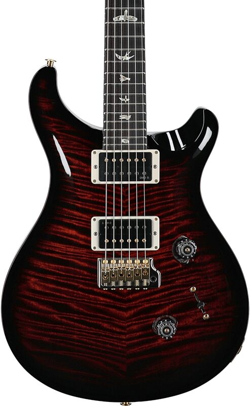 PRS Paul Reed Smith Custom 24 Pattern Thin 10-Top Electric Guitar (with Case), Fire Smokeburst, Serial Number 0395677, Body Straight Front