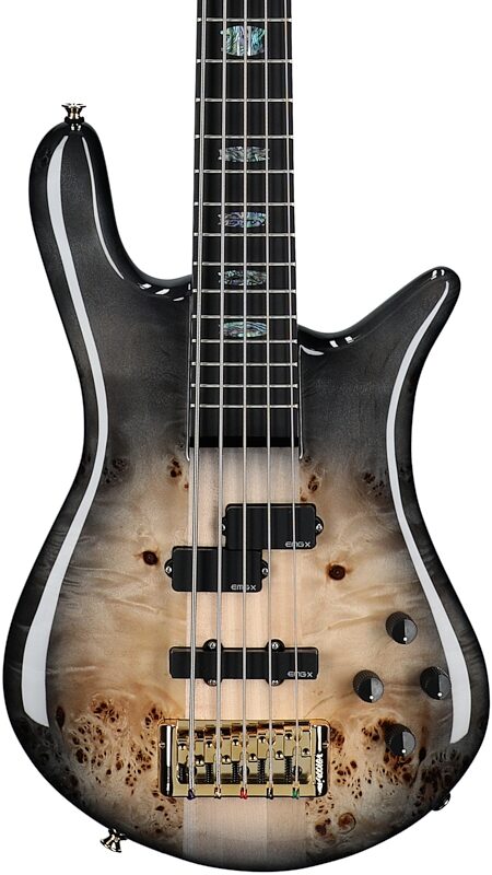 Spector Euro 5 Custom Bass Guitar (with Gig Bag), Natural Black Burst Gloss, Serial Number ]C121NB22356, Body Straight Front