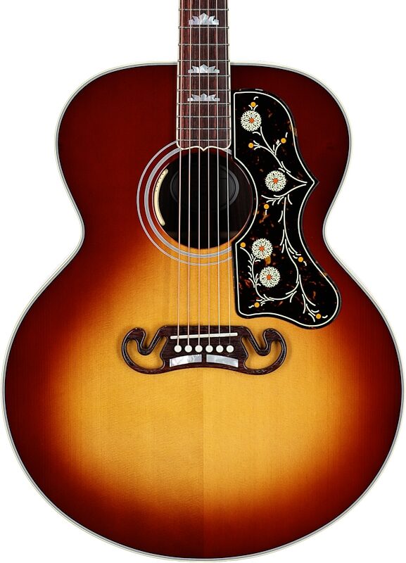 Gibson SJ-200 Standard Rosewood Jumbo Acoustic-Electric Guitar (with Case), Rosewood Burst, Serial Number 23124017, Body Straight Front