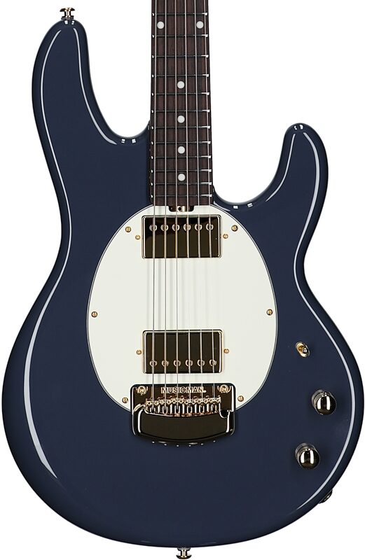 Ernie Ball Music Man StingRay II Cory Wong Electric Guitar, Charcoal Blue, Serial Number S11553, Body Straight Front