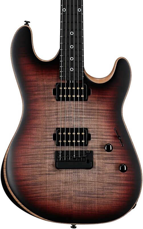 Ernie Ball Music Man Rabea Massaad Sabre Electric Guitar (with Case), Vileblood, Serial Number S11666, Body Straight Front