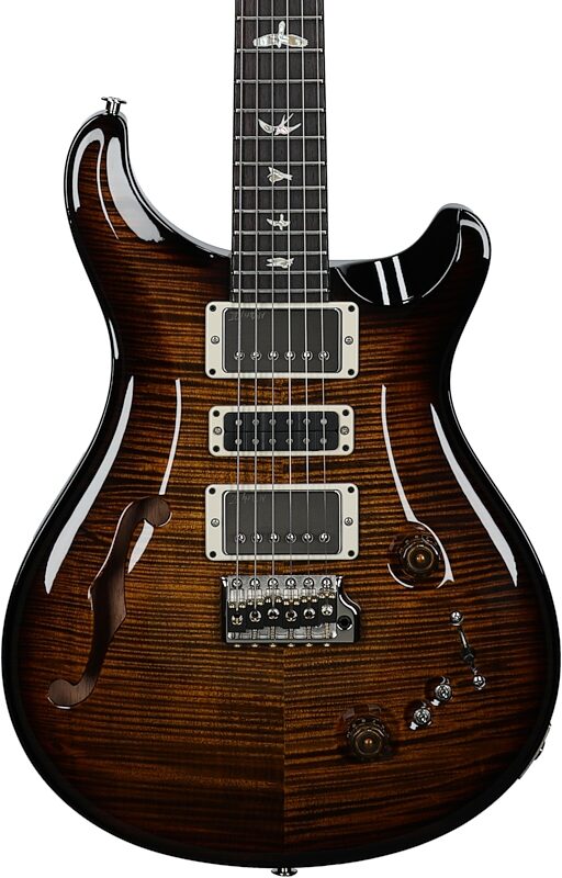 PRS Paul Reed Smith Special Semi-Hollowbody Electric Guitar (with Case), Black Gold Burst, Serial Number 0398850, Body Straight Front