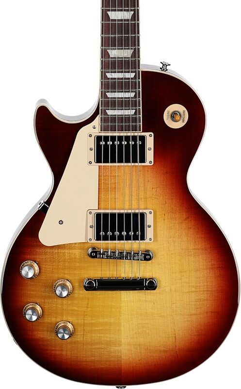 Gibson Les Paul Standard '60s Electric Guitar, Left-Handed (with Case), Bourbon Burst, Serial Number 202250135, Body Straight Front