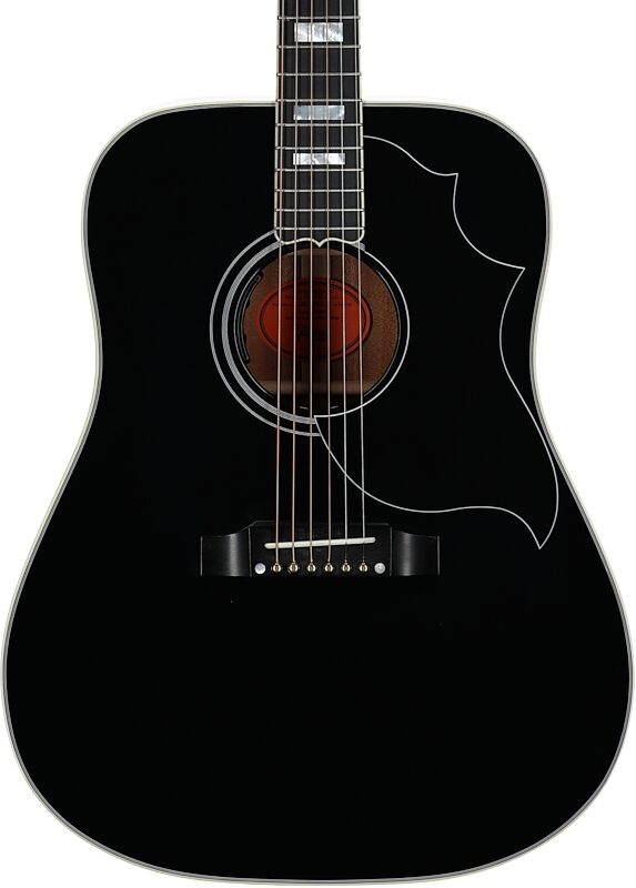 Gibson Hummingbird Custom Acoustic-Electric Guitar (with Case), Ebony, Serial Number 20304013, Body Straight Front