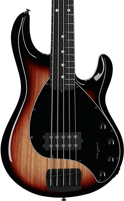 Ernie Ball Music Man StingRay 5 Special Electric Bass, 5-String (with Case), Faded Vintage Sunburst, Ebony Fretboard, Serial Number K05030, Body Straight Front