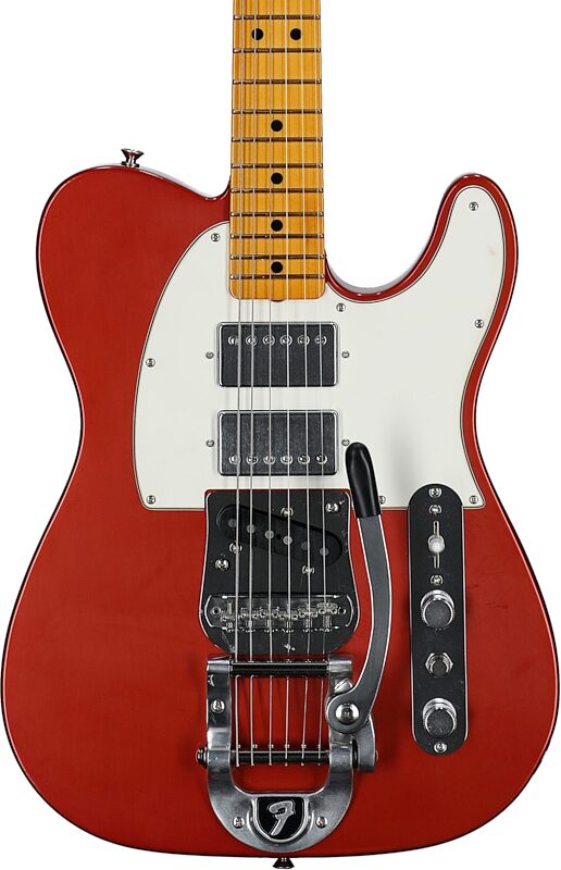 Fender Stories Mike Campbell Telecaster Electric Guitar, Maple Fingerboard (with Case), Red Dog, Serial Number MC240104, Body Straight Front