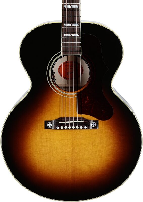Gibson J-185 Original Acoustic-Electric Guitar (with Case), Vintage Sunburst, Serial Number 20595084, Body Straight Front