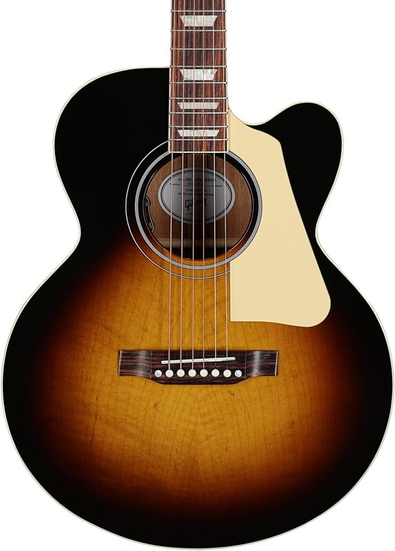 Gibson Les Paul Parlor Acoustic-Electric Guitar (with Case), Vintage Sunburst, Serial Number 20735014, Body Straight Front