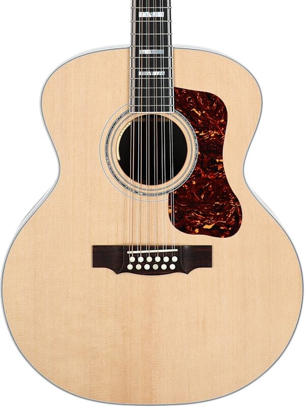 Guild F-512E Acoustic-Electric Guitar, 12-String (with Case), Natural, Serial Number US250268, Body Straight Front