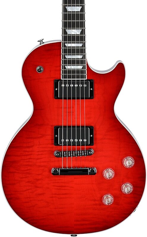 Gibson Les Paul Modern Figured AAA Electric Guitar (with Case), Cherry Burst, Serial Number 212740158, Body Straight Front