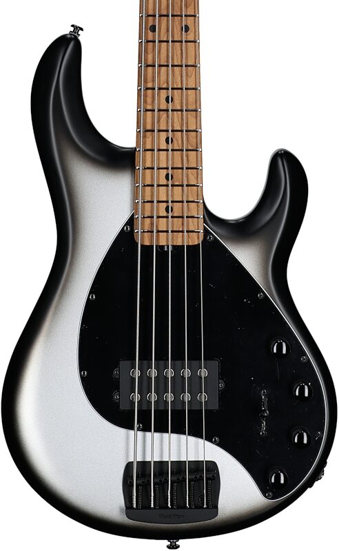 Ernie Ball Music Man StingRay 5 Special Electric Bass, 5-String (with Case), Black Rock, Serial Number K06527, Body Straight Front