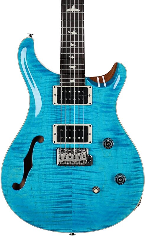 PRS Paul Reed Smith CE 24 Semi-Hollowbody Electric Guitar (with Gig Bag), Carroll Blue, Serial Number 0405342, Body Straight Front
