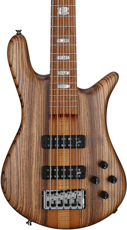 Spector Euro 5 RST Electric Bass, 5-String (with Gig Bag), Zebrawood Natural Matte, Serial Number NB22793, Body Straight Front