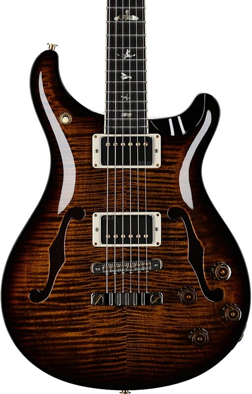 PRS Paul Reed Smith McCarty 594 Hollowbody II 10-Top Electric Guitar (with Case), Black Gold Burst, Serial Number 0388960, Body Straight Front