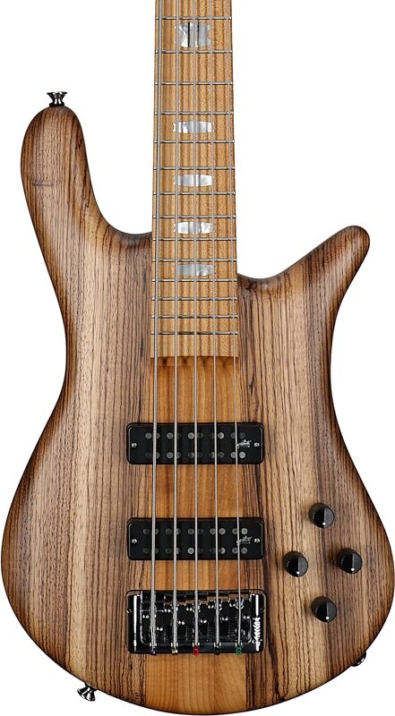 Spector Euro 5 RST Electric Bass, 5-String (with Gig Bag), Zebrawood Natural Matte, Serial Number NB22777, Body Straight Front