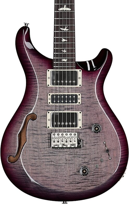 PRS Paul Reed Smith S2 Special Semi-Hollow Electric Guitar (with Gig Bag), Faded Gray Black Purple Burst, Serial Number S2080792, Body Straight Front