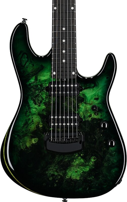 Ernie Ball Music Man Jason Richardson Cutlass HT Electric Guitar, 7-String (with Gig Bag), Kokiri Forest Green, Serial Number S11476, Body Straight Front