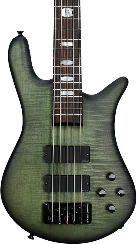 Spector Euro5 LX Electric Bass, 5-String (with Gig Bag), Haunted Moss Matte, Serial Number 21NB22754, Body Straight Front