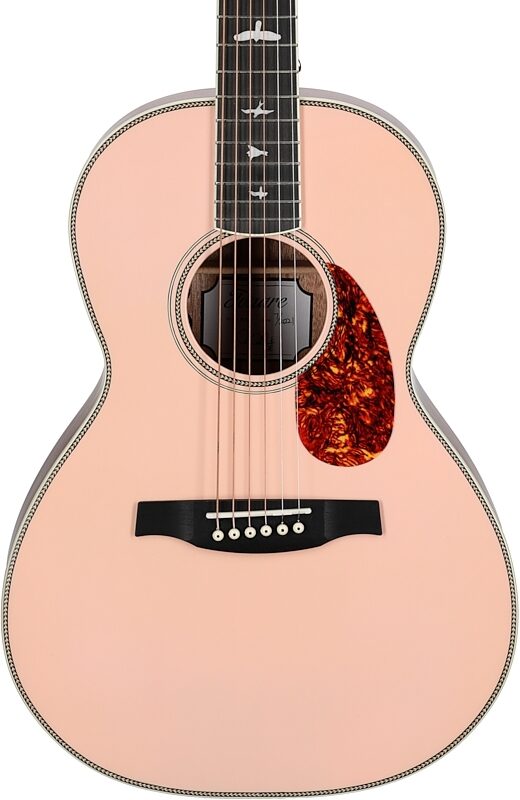 PRS Paul Reed Smith SE P20E Parlor Acoustic-Electric Guitar (with Gig Bag), Pink Lotus, Limited Edition, Body Straight Front