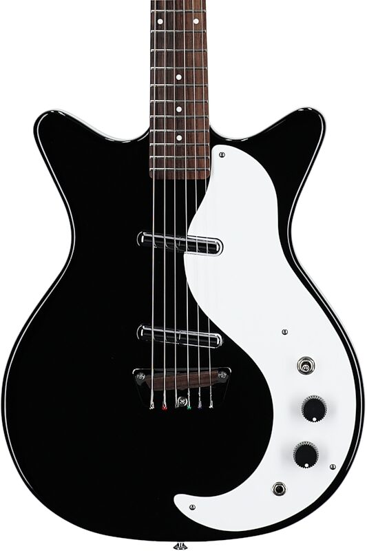 Danelectro Stock '59 Electric Guitar, Black, Body Straight Front