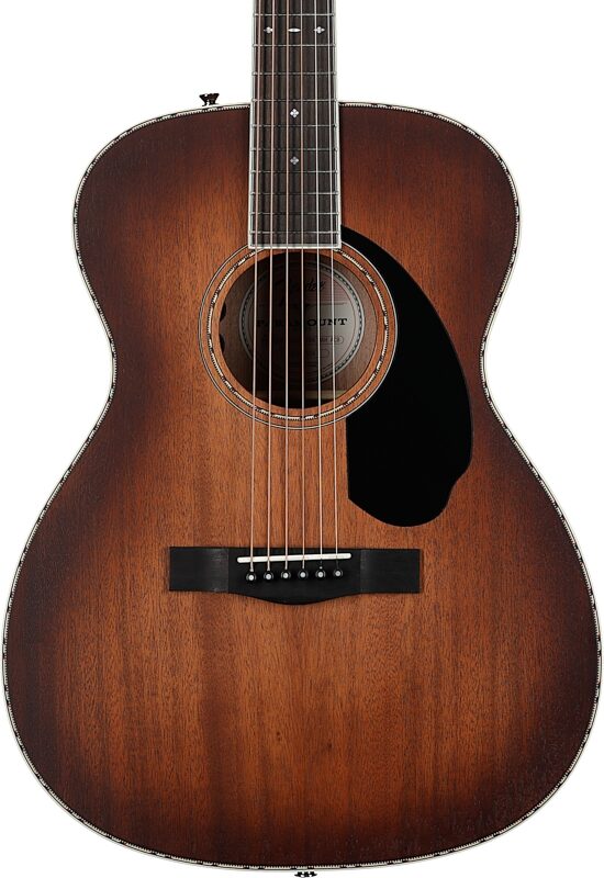 Fender Paramount PO220E Orchestra Acoustic-Electric Guitar (with Case), Cognac, Body Straight Front