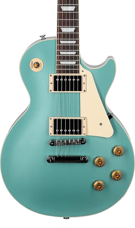 Gibson Les Paul Standard '50s Custom Color Electric Guitar, Plain Top (with Case), Inverness Green, Body Straight Front