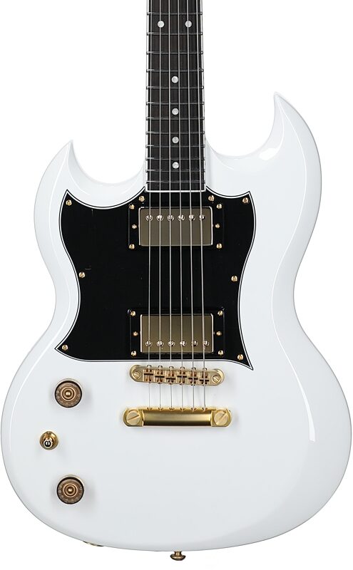 Schecter Zacky Vengeance H6LLYW66D Electric Guitar, Left-Handed, Gloss White, Body Straight Front
