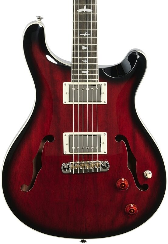 PRS Paul Reed Smith SE Hollowbody Standard Electric Guitar (with Case), Fire Red Burst, Body Straight Front