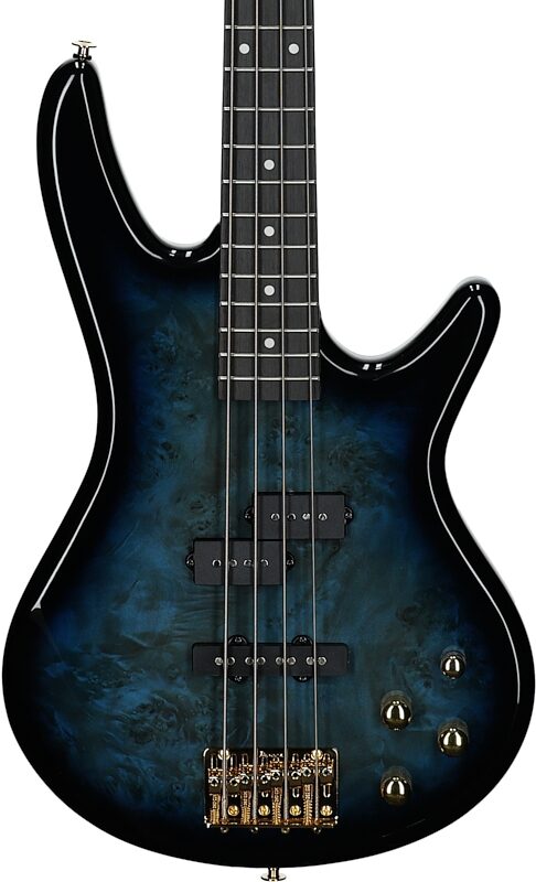 Ibanez GSR200PC Gio Electric Bass, Transparent Marine Burst, Body Straight Front