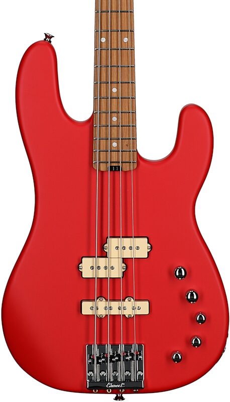 Charvel Pro-Mod San Dimas PJ IV Electric Bass, Satin Red, Body Straight Front