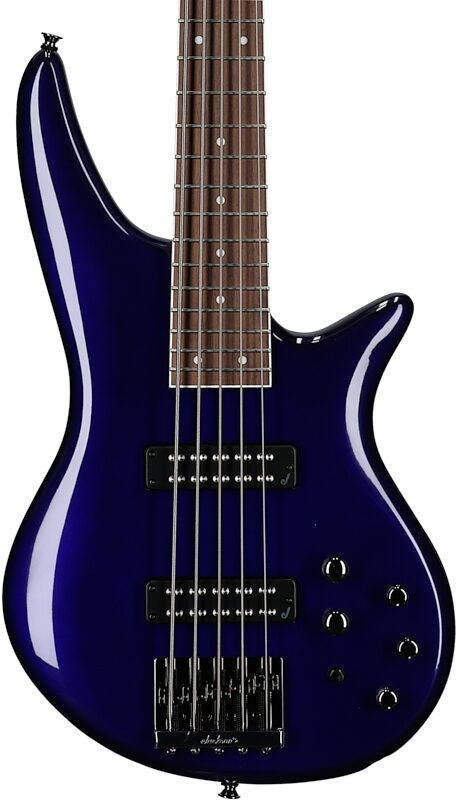 Jackson JS3V Spectra Electric Bass, 5-String, Indigo Blue, Body Straight Front