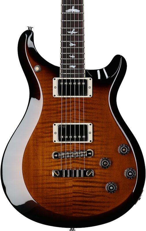 PRS Paul Reed Smith 10th Anniversary S2 McCarty 594 Electric Guitar (with Gig Bag), Black Amber, Body Straight Front