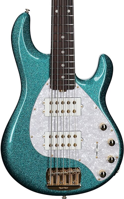 Ernie Ball Music Man StingRay 5 Special HH Electric Bass (with Case), Ocean Sparkle, Body Straight Front