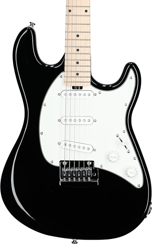 Sterling by Music Man Cutlass Electric Guitar, Black, Body Straight Front