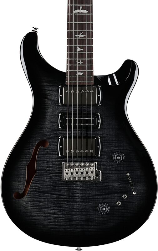 PRS Paul Reed Smith SE Special Semi-Hollow Electric Guitar (with Gig Bag), Charcoal Burst, Body Straight Front