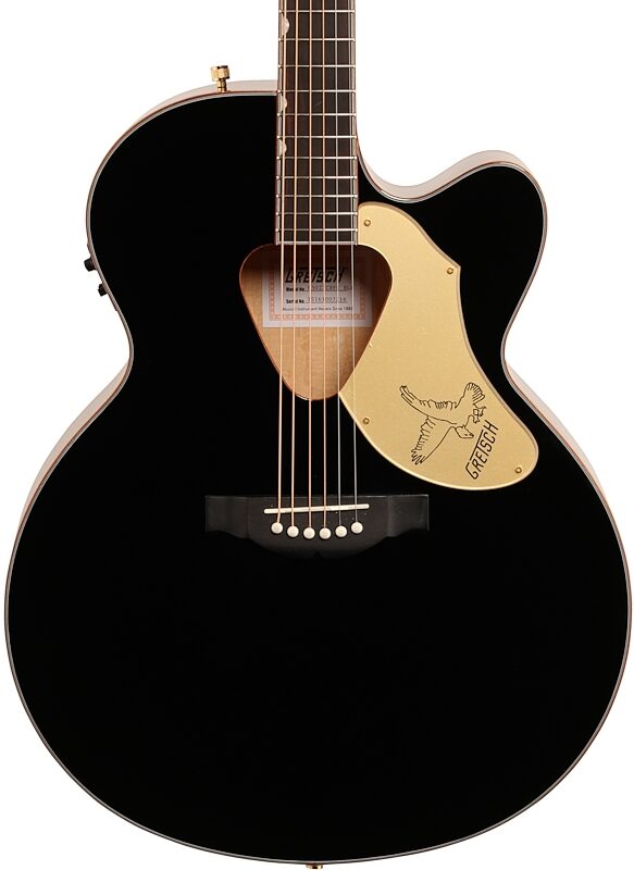Gretsch G5022CBFE Rancher Falcon Jumbo Acoustic-Electric Guitar, Black, Body Straight Front