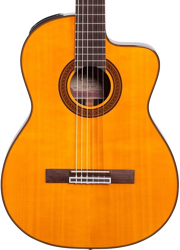Takamine GC5CE Classical Acoustic-Electric Guitar, Natural, Body Straight Front