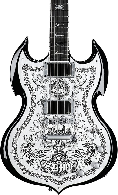 Wylde Audio Iron Works Barbarian Electric Guitar, Black Burst, Body Straight Front