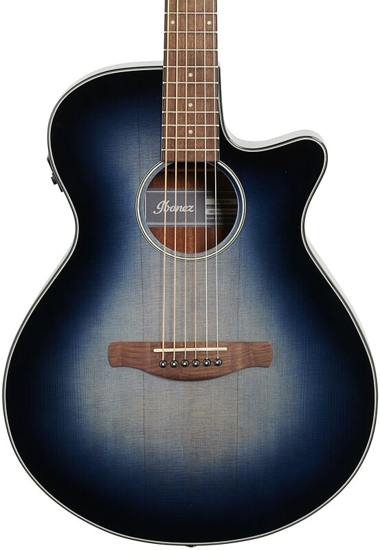 Ibanez AEG50 Acoustic-Electric Guitar, Indigo Blue Burst, Body Straight Front