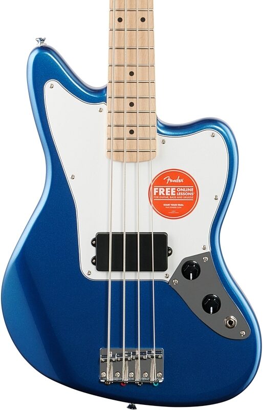 Squier Affinity Jaguar Bass H Electric Bass, Maple Fingerboard, Lake Placid Blue, Body Straight Front