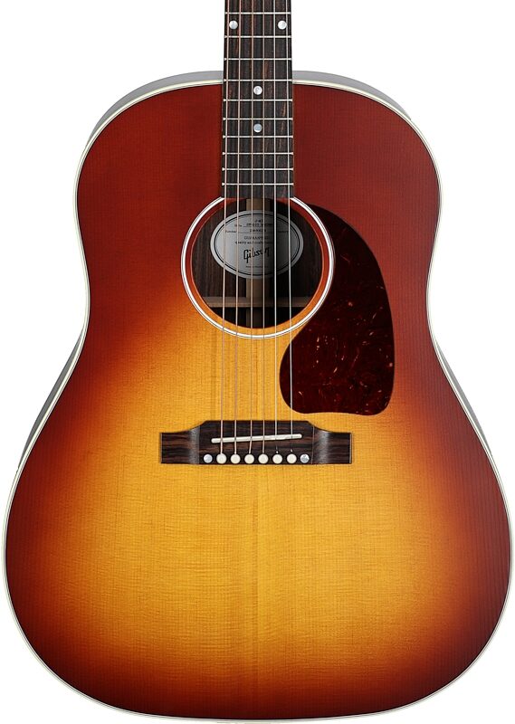 Gibson J-45 Studio Rosewood Acoustic-Electric Guitar (with Case), Satin Rosewood Burst, Body Straight Front