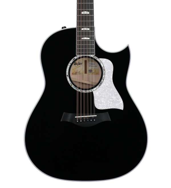 Taylor 657ce Doce Doble Grand Pacific Acoustic-Electric Guitar, 12-String (with Case), Black, Body Straight Front