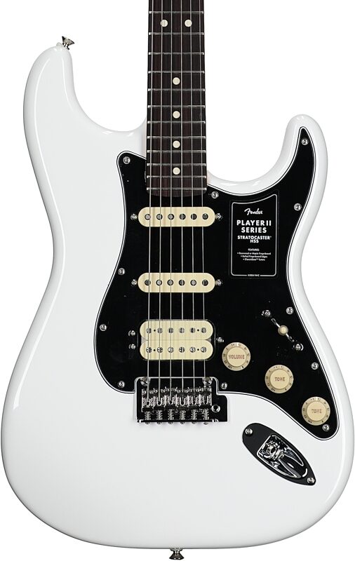 Fender Player II Stratocaster HSS Electric Guitar, with Rosewood Fingerboard, Polar White, Body Straight Front
