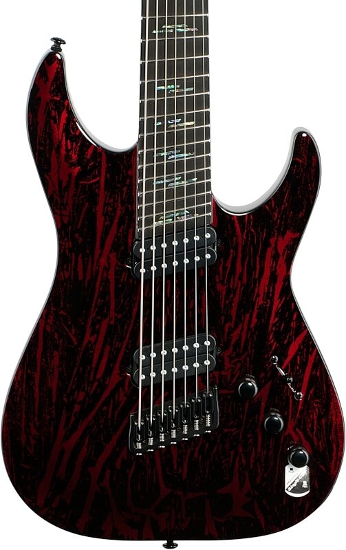 Schecter C-7 MS Silver Mountain Electric Guitar, 7-String, Blood Mountain, Body Straight Front