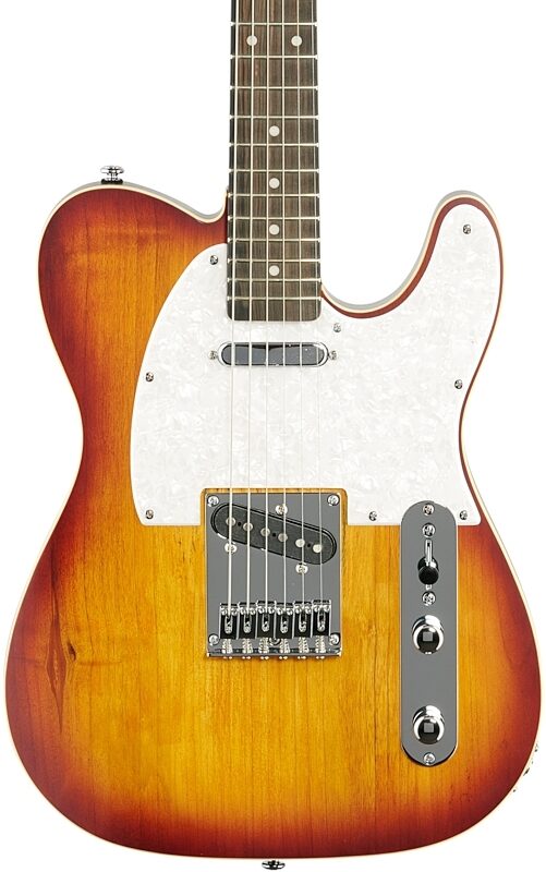 Michael Kelly '53 Open Pore Electric Guitar, Ebony Fingerboard, Tobaccoburst, Blemished, Body Straight Front