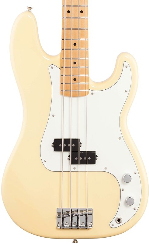 Fender Player Precision Electric Bass, Maple Fingerboard, Buttercream, Body Straight Front