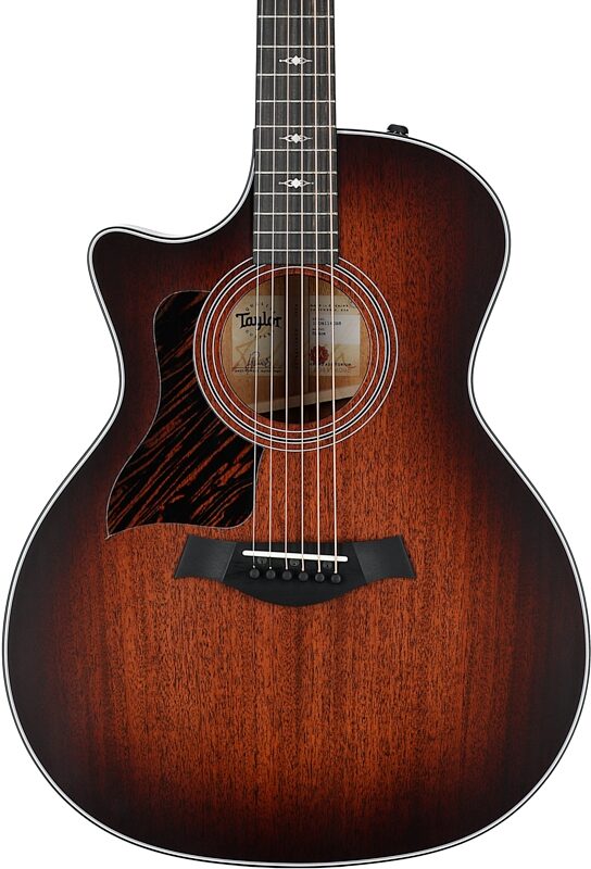 Taylor 324ce-v2 Grand Auditorium Acoustic-Electric Guitar, Left-Handed (with Case), Shaded Edgeburst, Body Straight Front